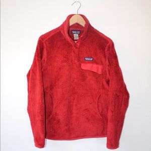 Women’s Patagonia Re Tool Snap T Fleece Medium red